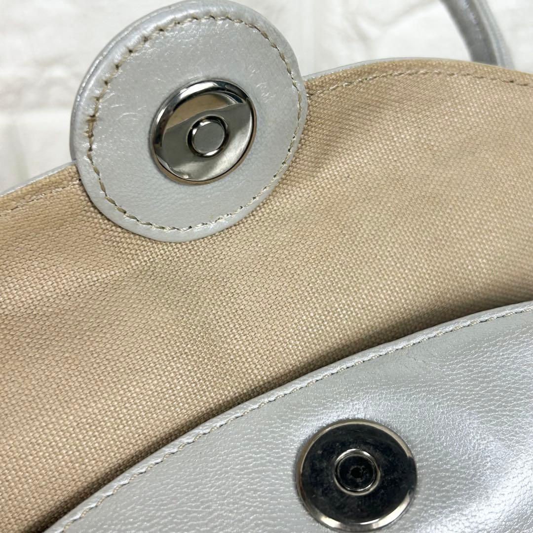 ヒロコハヤシ ジラソーレ シルバー　ハンドバッグ セレモニー　フォーマル　保存袋