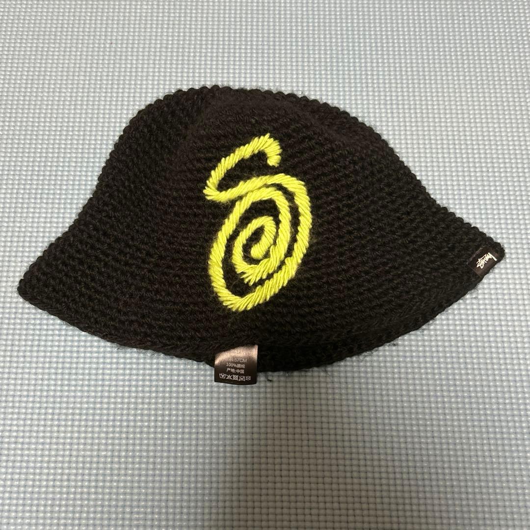 stussy Swirly S ニット バケットハット