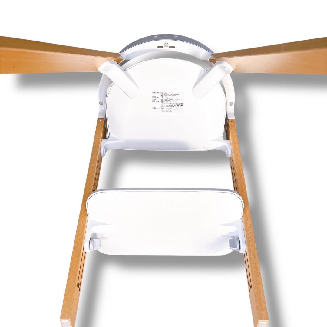 美品 ストッケ STOKKE ストッケ ステップス ハイチェア 白×木目 子供用