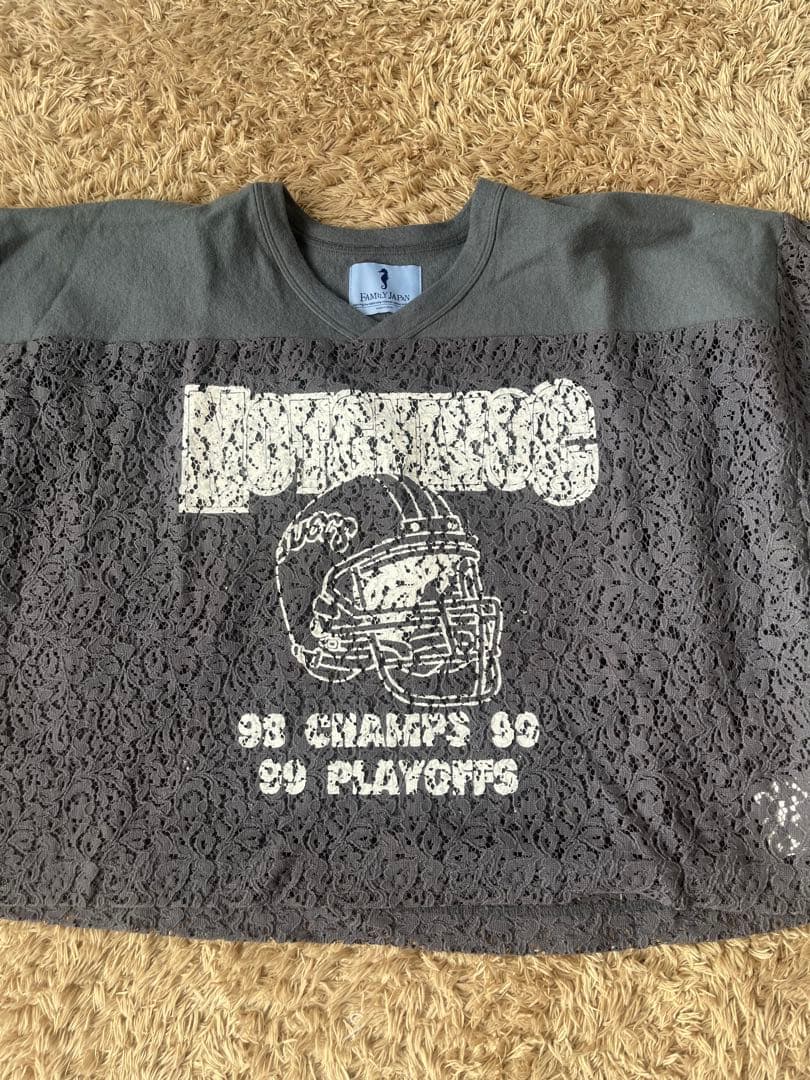 トップス FAMILYJAPAN BUTTERFLY FOOTBALL LACE T EE