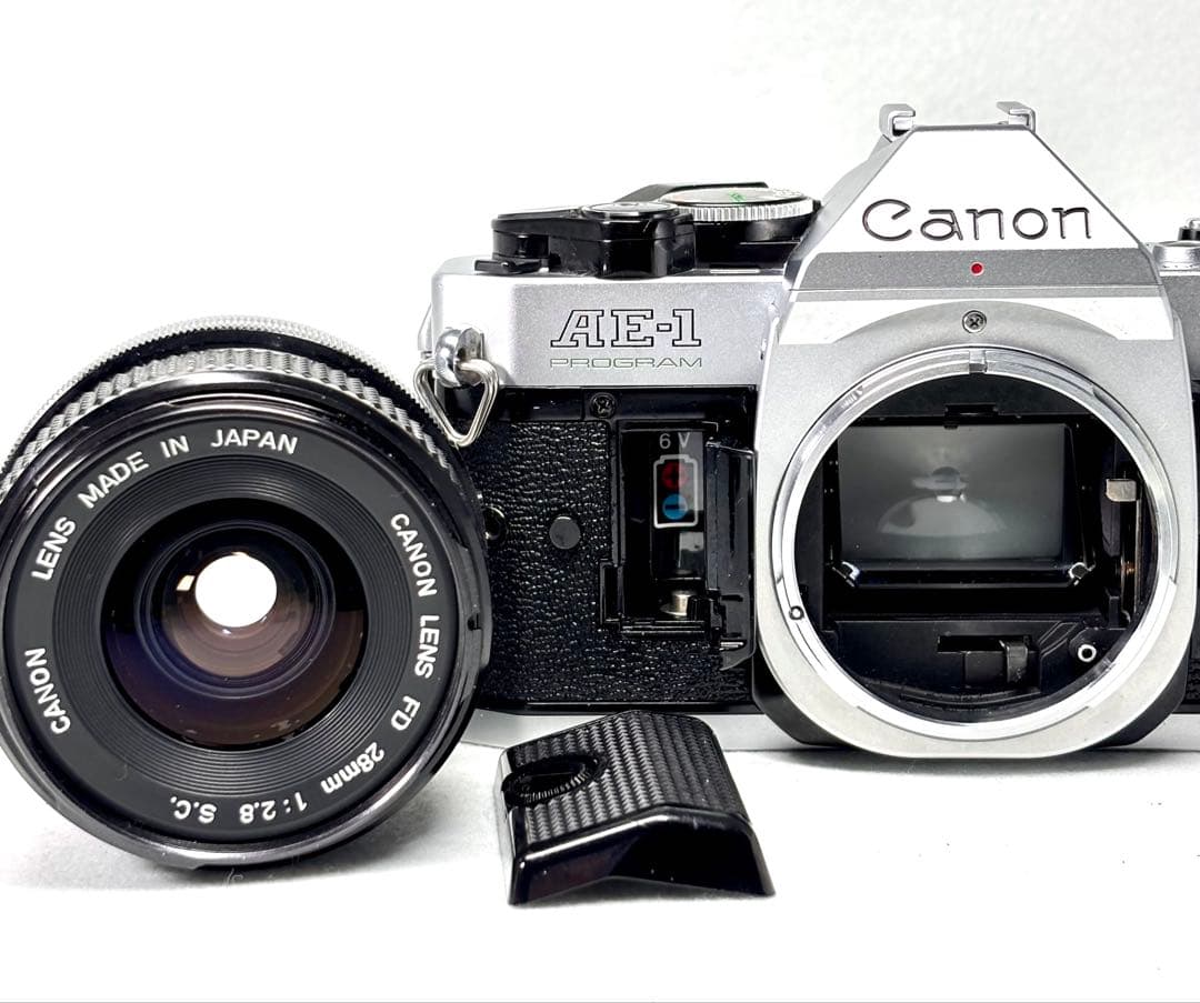 【完動品】キャノンフィルムカメラAE-1 Pシルバー28mmレンズ3085311
