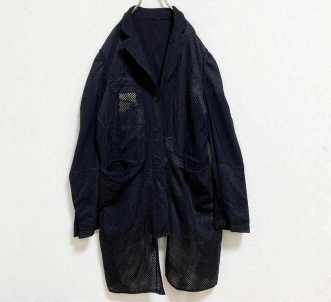 ブラックコムデギャルソン　ポリ縮　レイヤード ジャケット