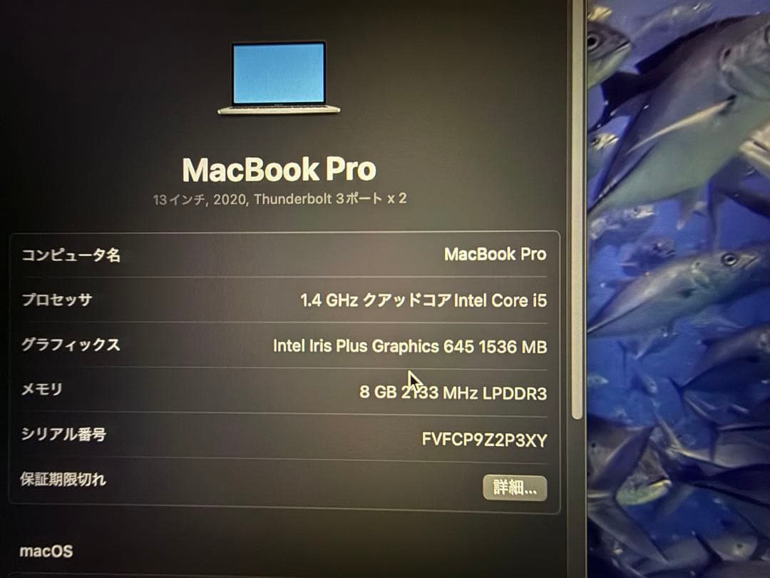 【美品】2020 Apple MacBook Pro