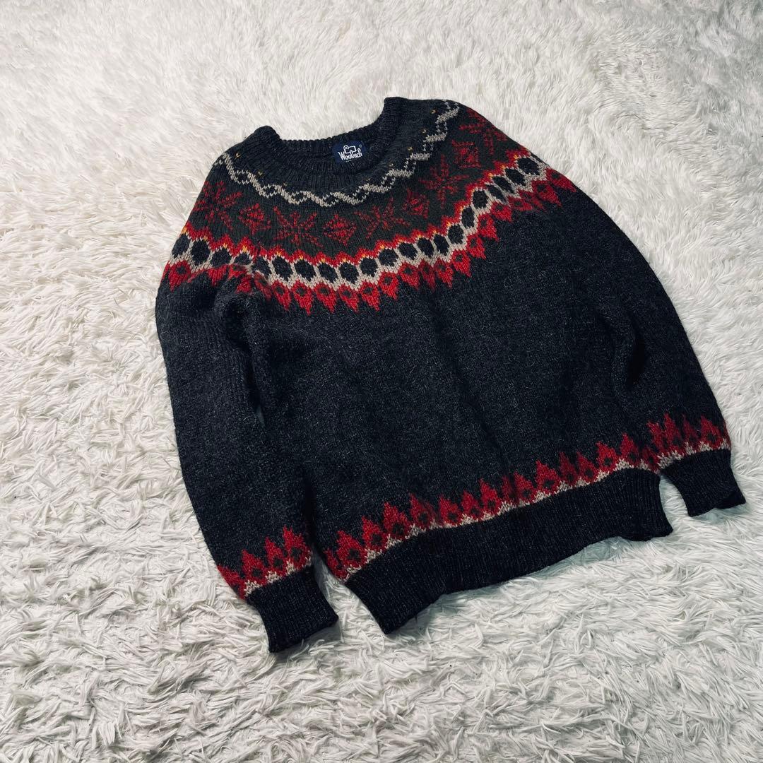 Woolrich Nordic Wool Mohair Knit 80s 紺タグ