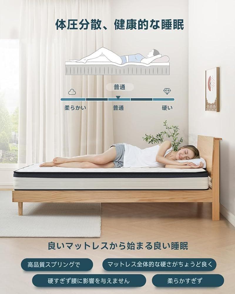 Z-HOM マットレス ダブル 140*195*17cm （ホワイト）