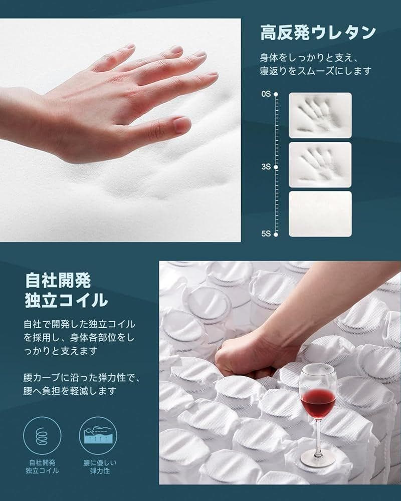 Z-HOM マットレス ダブル 140*195*17cm （ホワイト）