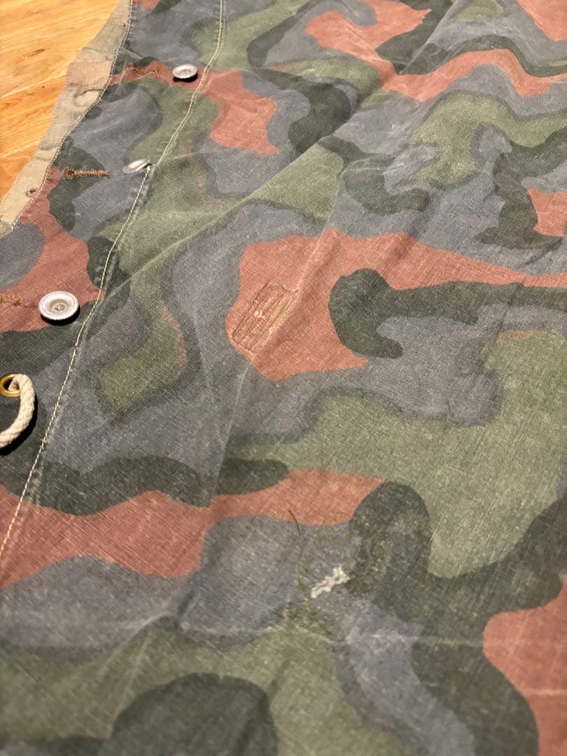 【軍幕屋】Ｂ級品3枚+デッドストック1枚★ノルウェー軍カモⅡテント★ポール8本付