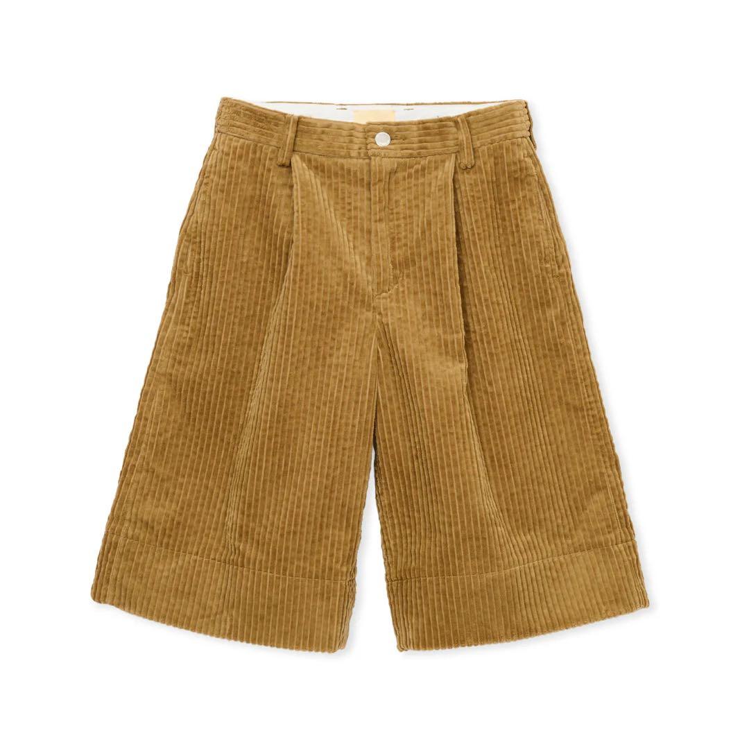 shishikui CORDUROY S / BEIGE S コーデュロイハーフ