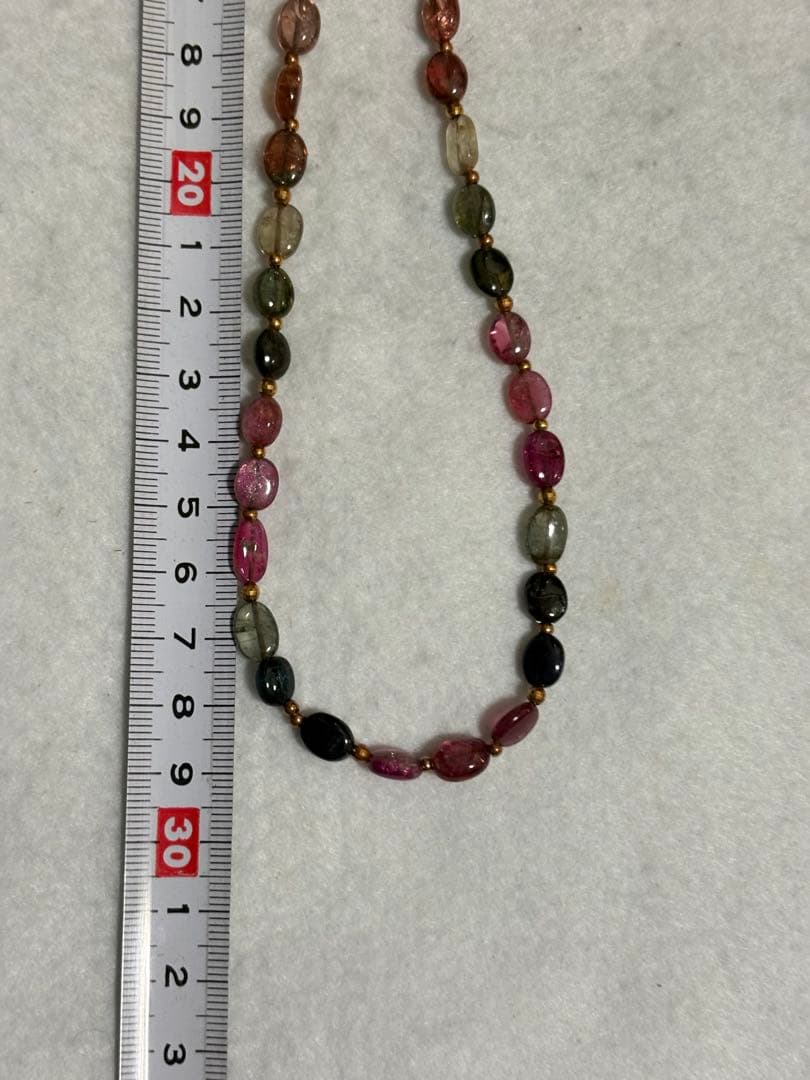 K18 トルマリン　ネックレス