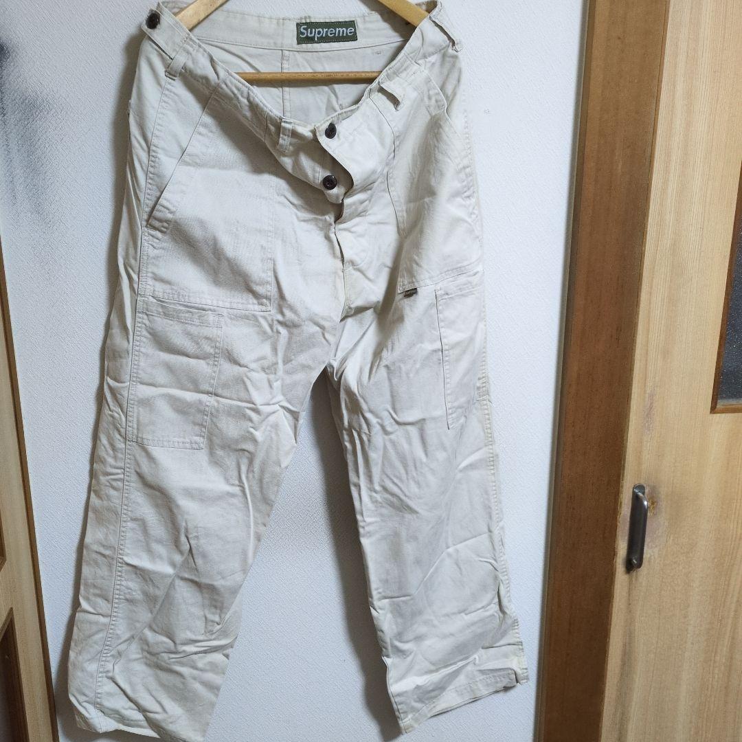 Supreme ワークパンツ ホワイト90年代未使用