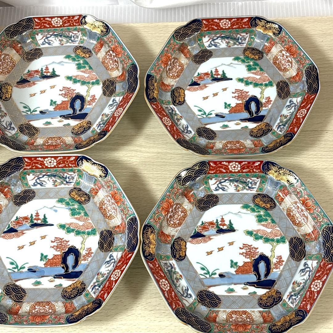 有田焼 六角皿 5枚 木箱付き