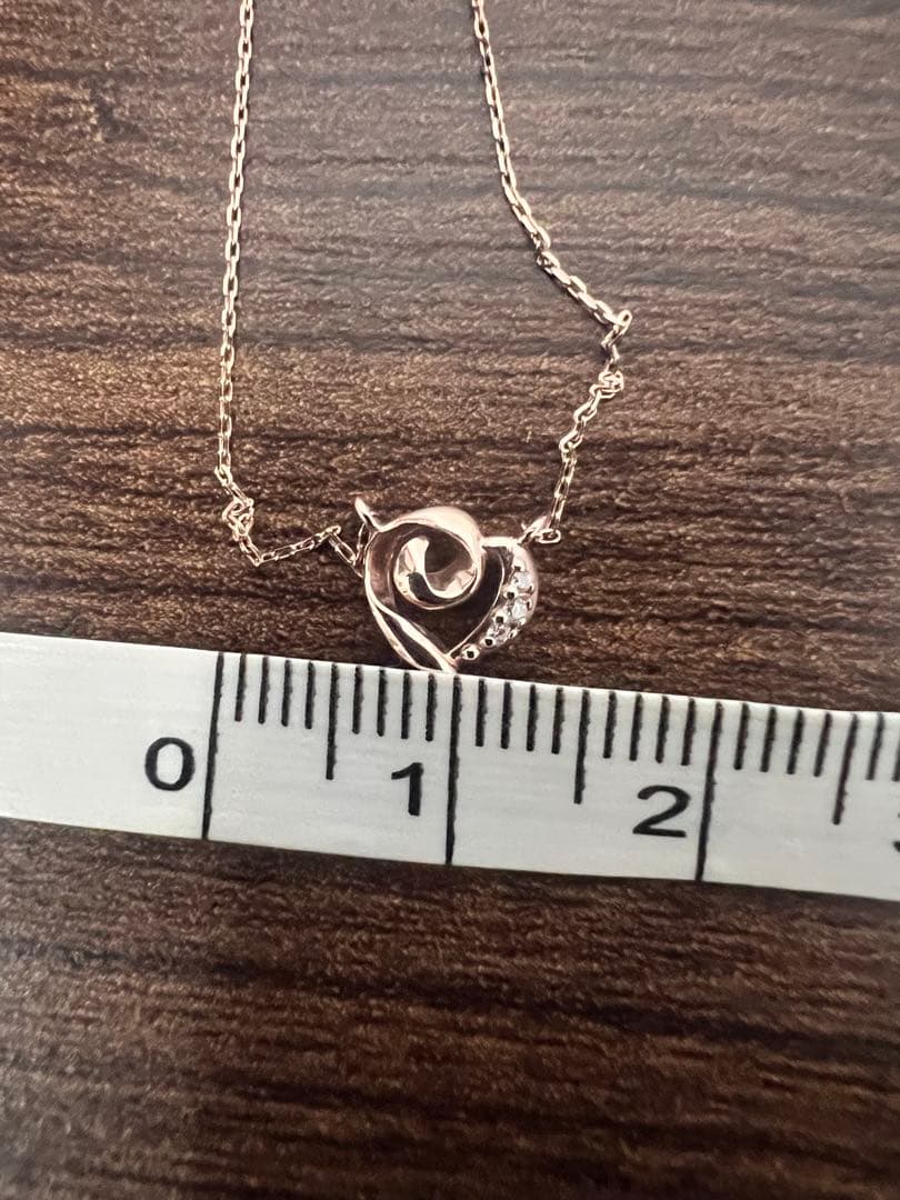【売切り値下げ】ヴァンドーム青山　k10 オープンハートダイヤモンド　ネックレス