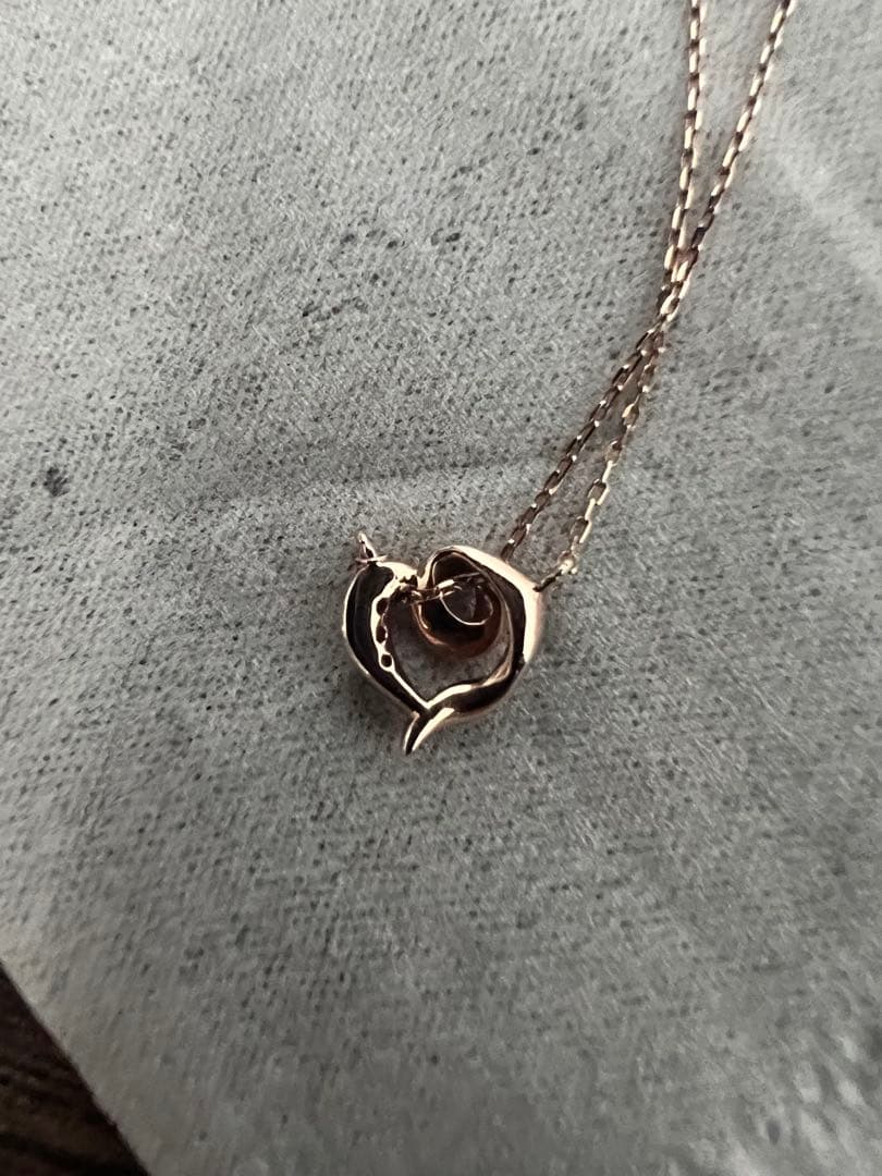 【売切り値下げ】ヴァンドーム青山　k10 オープンハートダイヤモンド　ネックレス