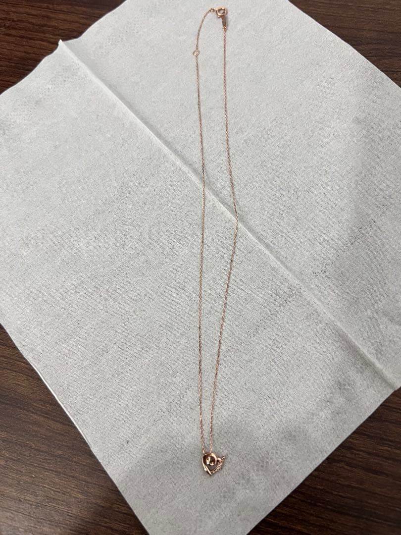 【売切り値下げ】ヴァンドーム青山　k10 オープンハートダイヤモンド　ネックレス