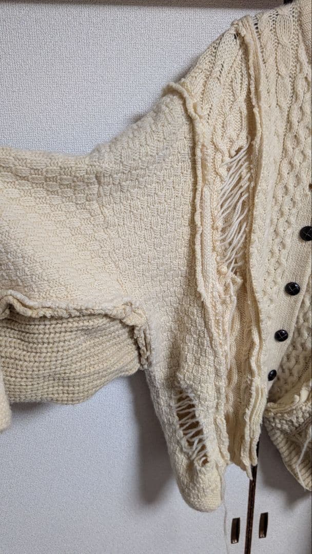 再構築 リメイク フィッシャーマンズニット グランジ