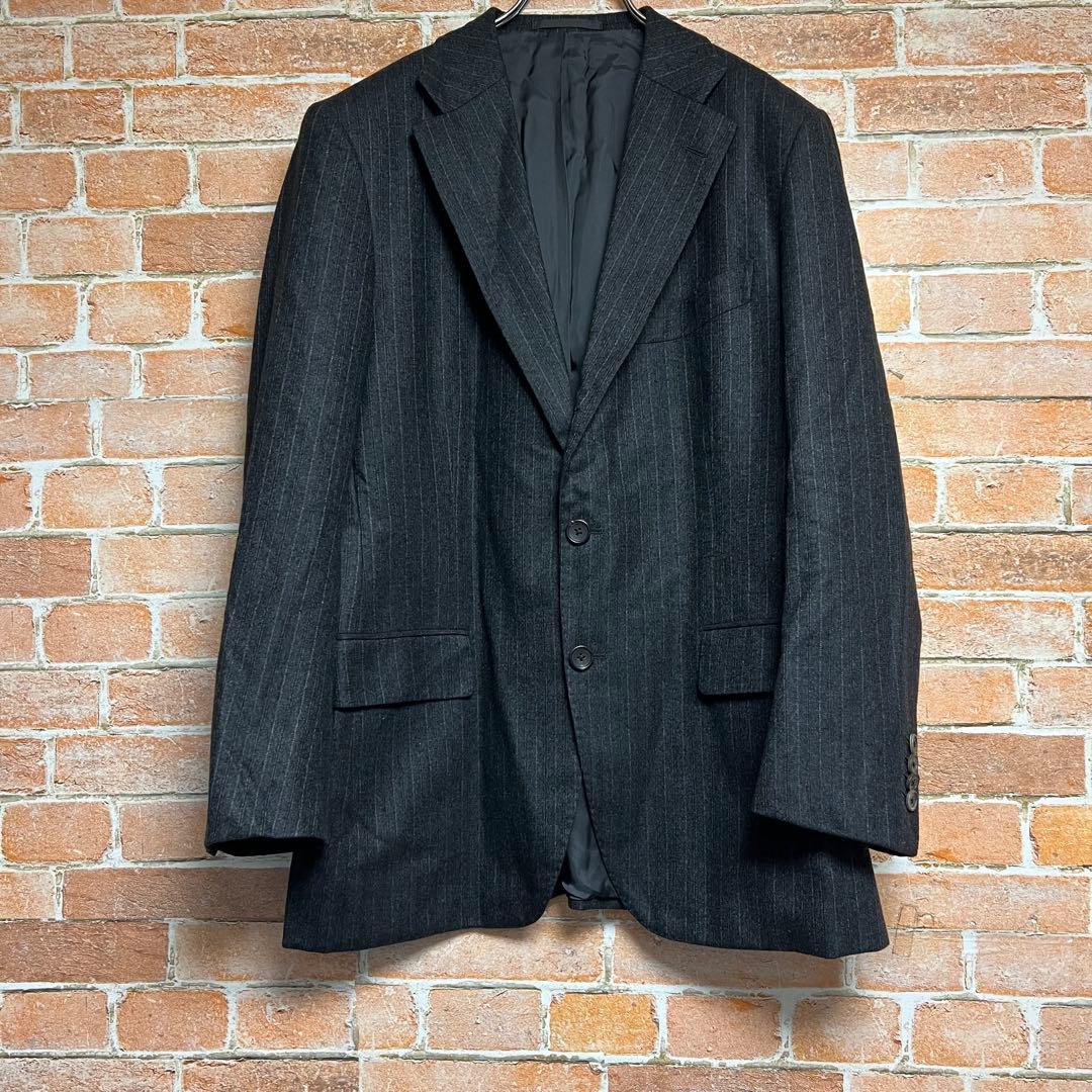 チョークストリームxロロピアーナ　WISH ストライプ柄　スーツセットアップ　L