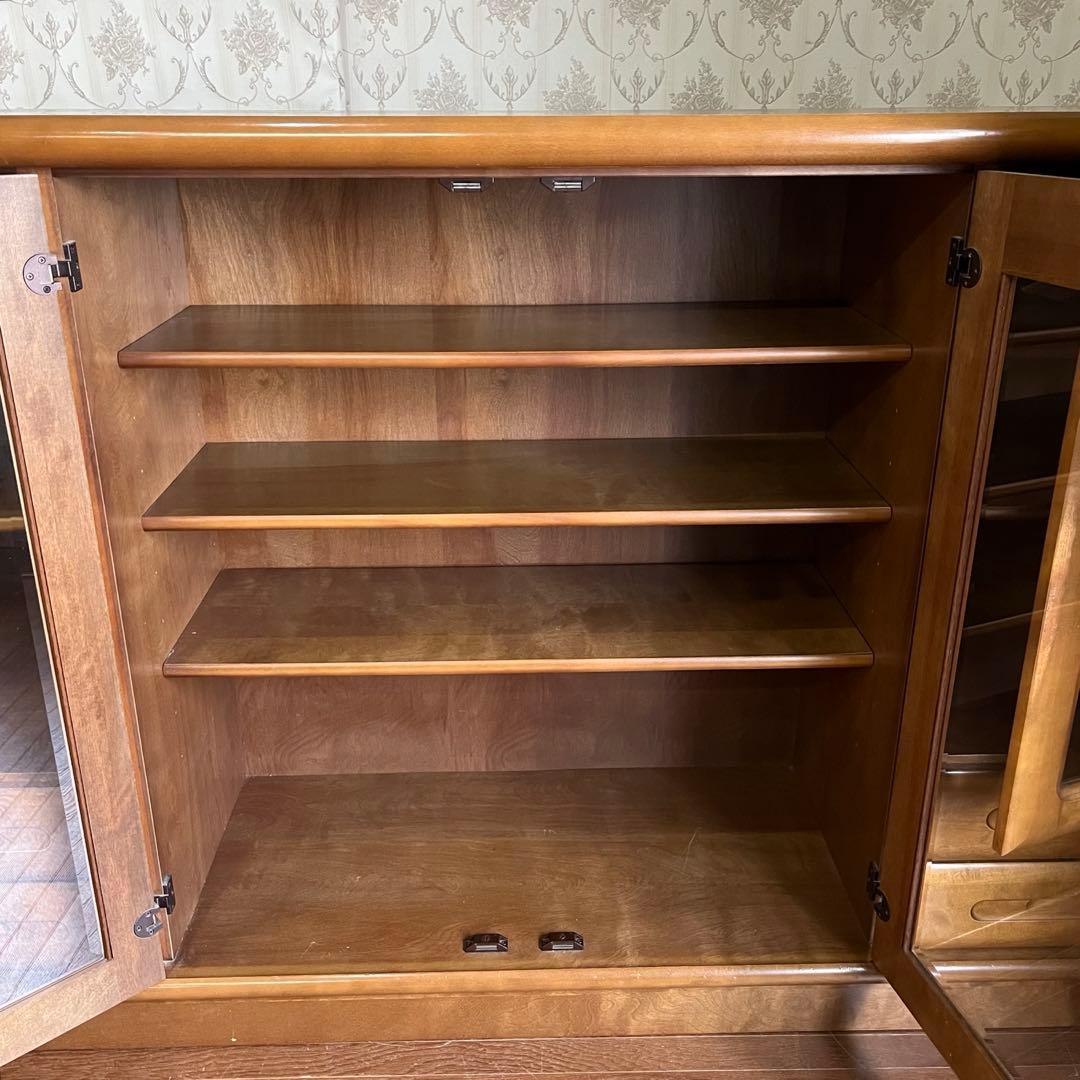 【アンティーク】木製 サイドボード 食器棚 カップボード 飾り棚 北欧レトロ