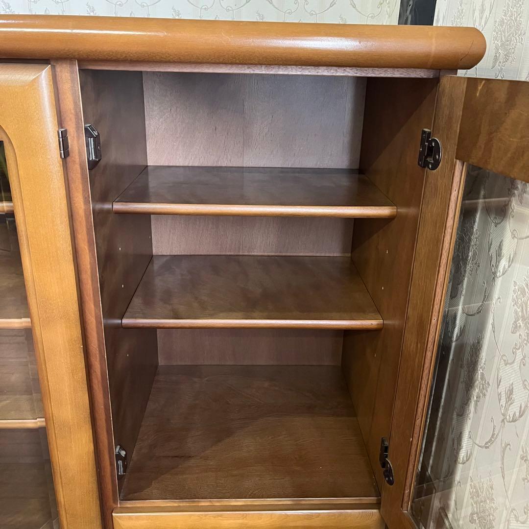 【アンティーク】木製 サイドボード 食器棚 カップボード 飾り棚 北欧レトロ