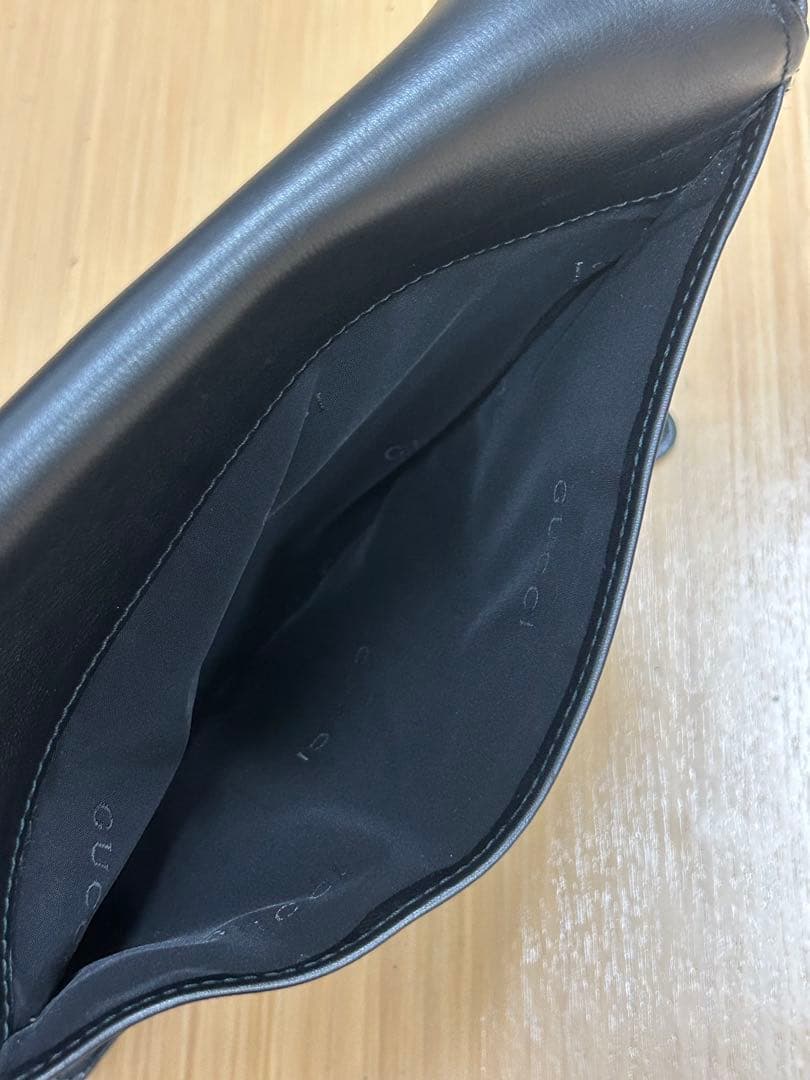 黒　GUCCH グッチ　バンブー　ワンショルダーバッグ