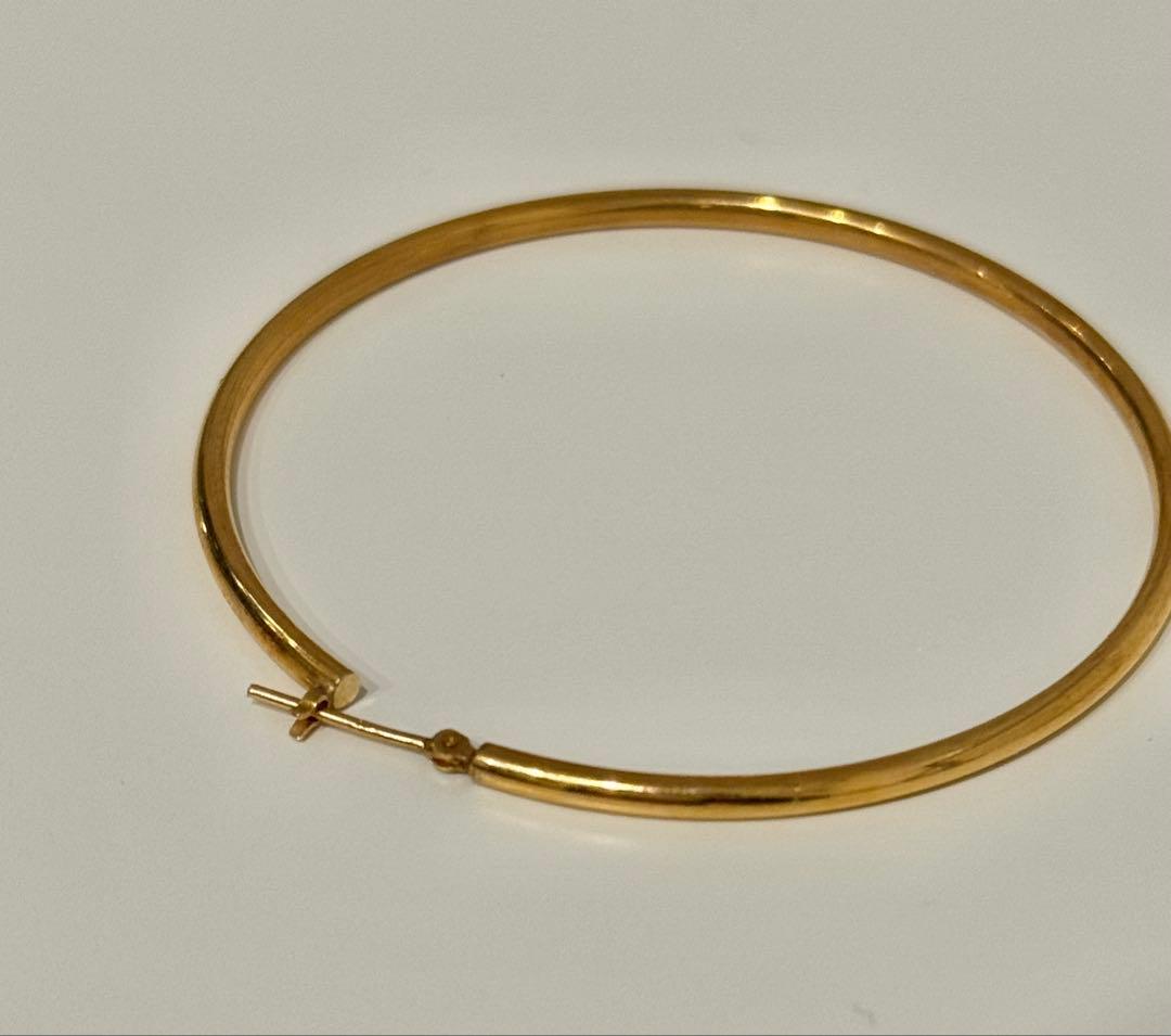 K18 YG 4㎜ フープピアス(片耳用)/ジュエリーツツミ