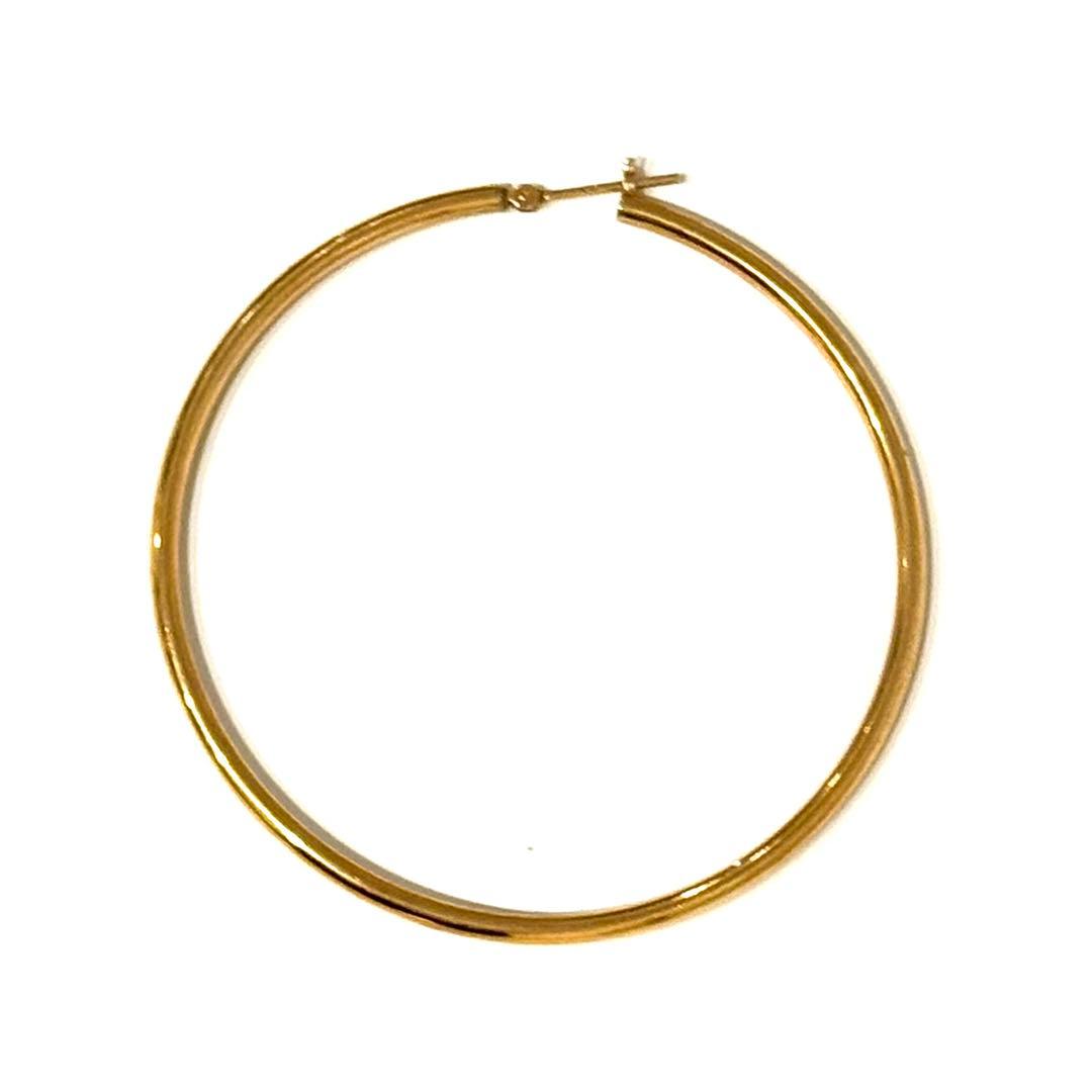 K18 YG 4㎜ フープピアス(片耳用)/ジュエリーツツミ