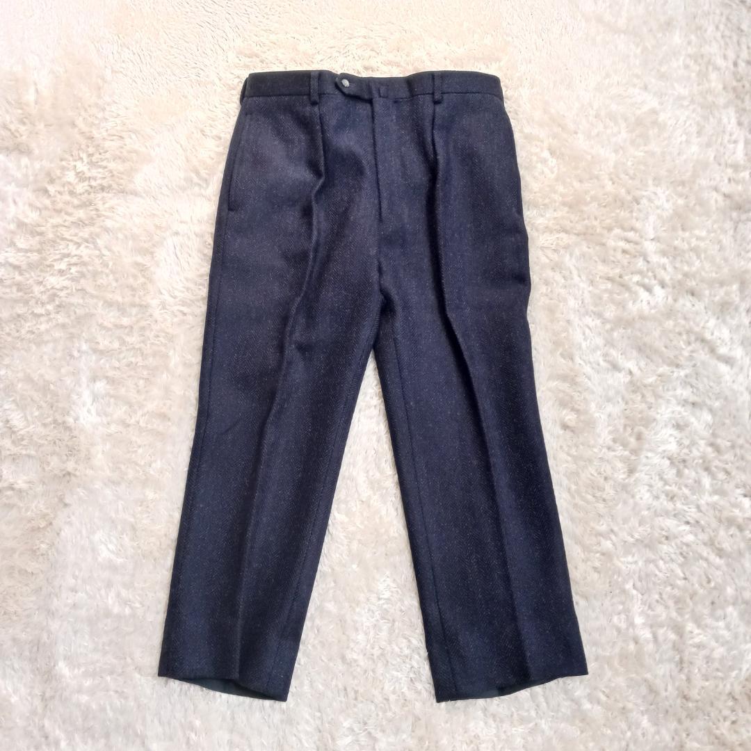 batak house cut 日本製 英国製ウール 厚手生地 ヘリンボーン 紺