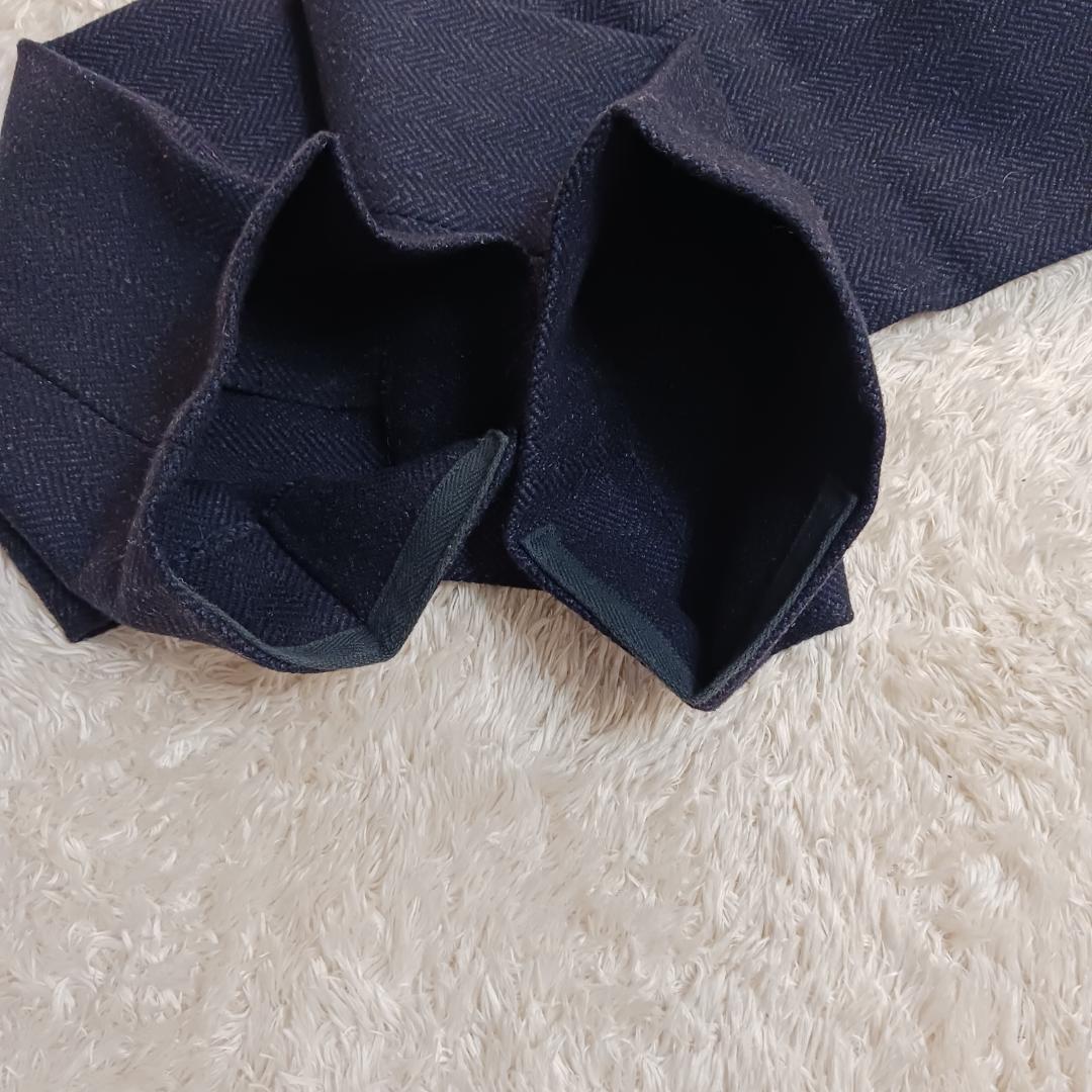 batak house cut 日本製 英国製ウール 厚手生地 ヘリンボーン 紺