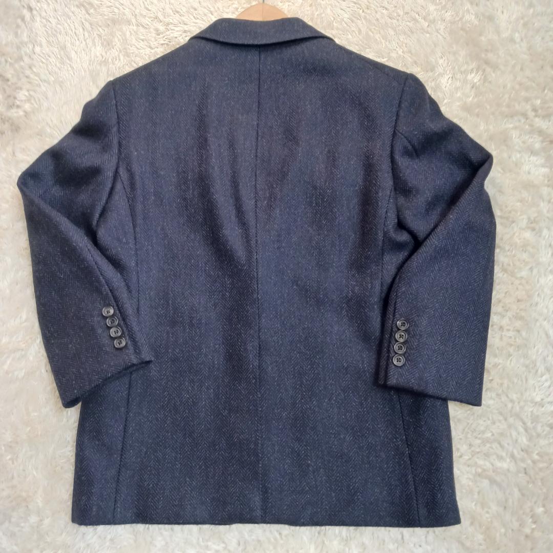 batak house cut 日本製 英国製ウール 厚手生地 ヘリンボーン 紺