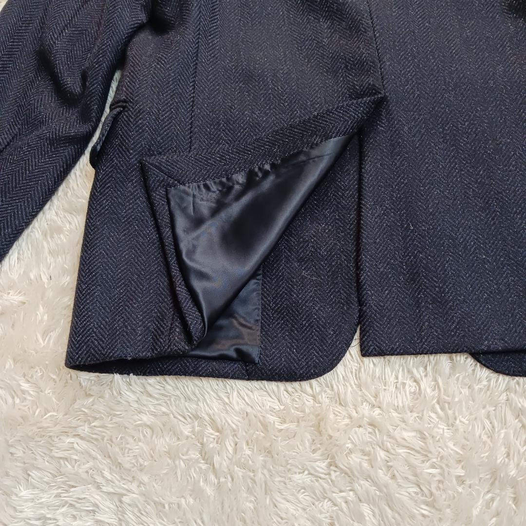 batak house cut 日本製 英国製ウール 厚手生地 ヘリンボーン 紺