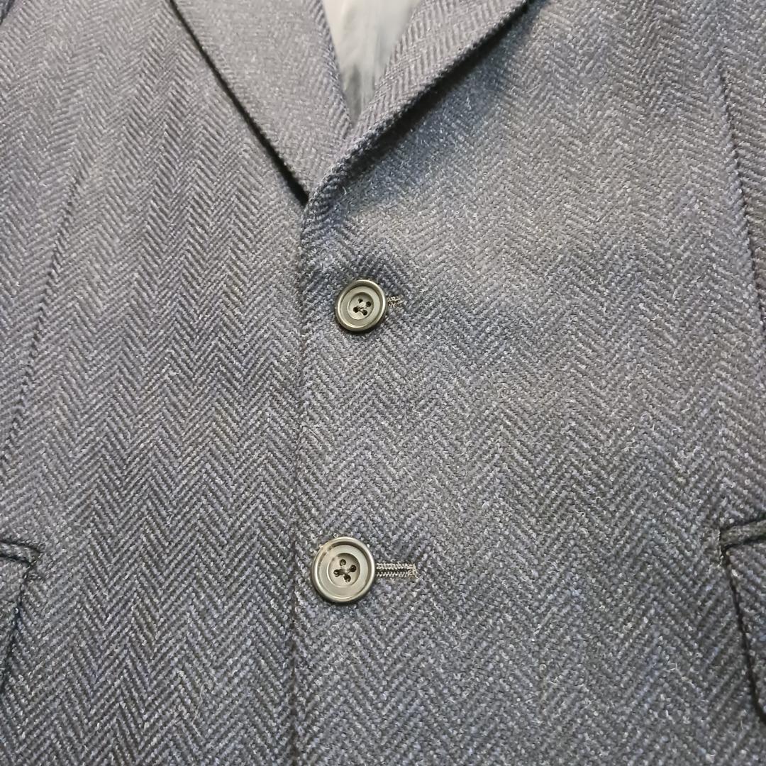 batak house cut 日本製 英国製ウール 厚手生地 ヘリンボーン 紺