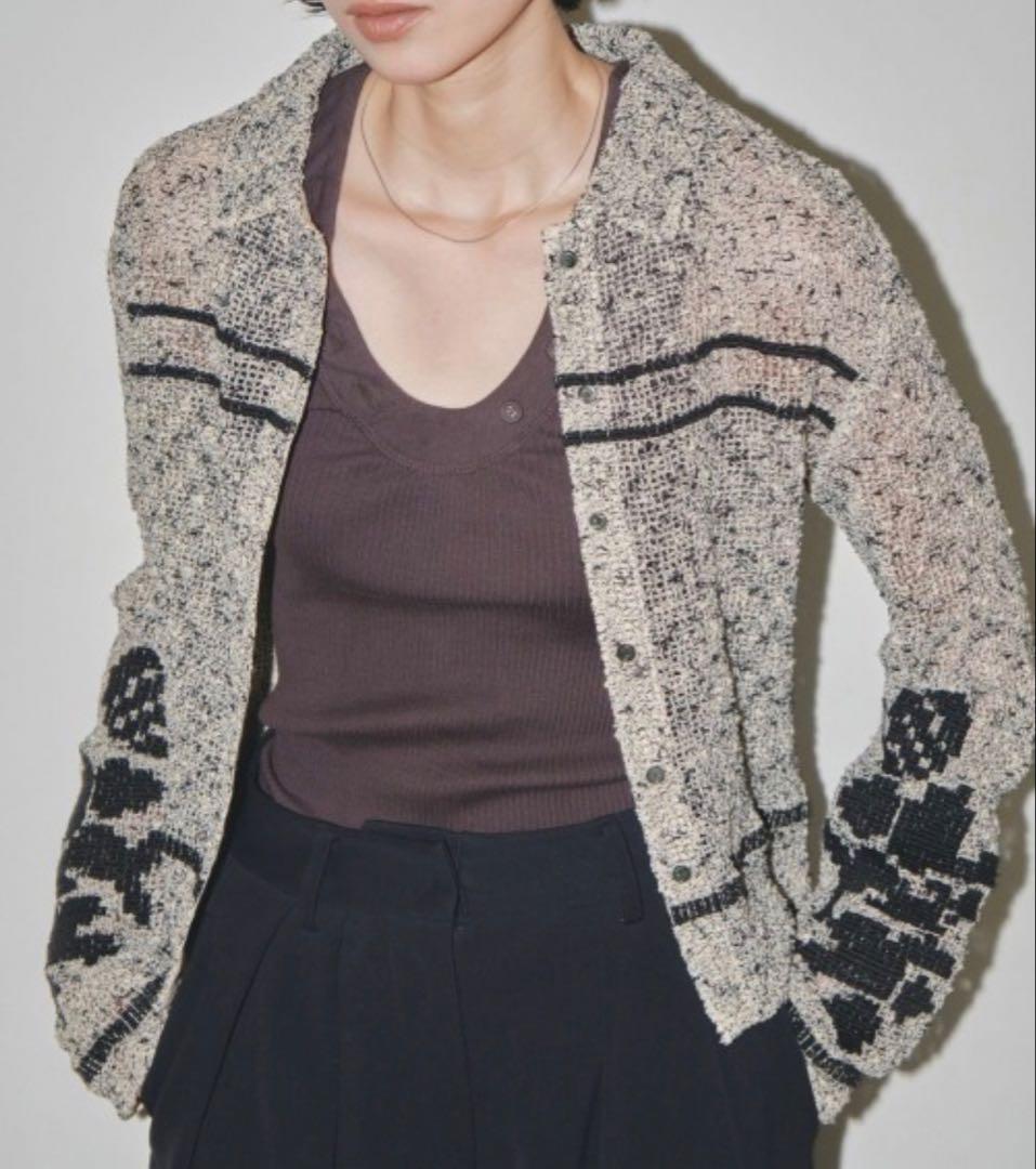 todayful エンブロイダリーメッシュシャツ