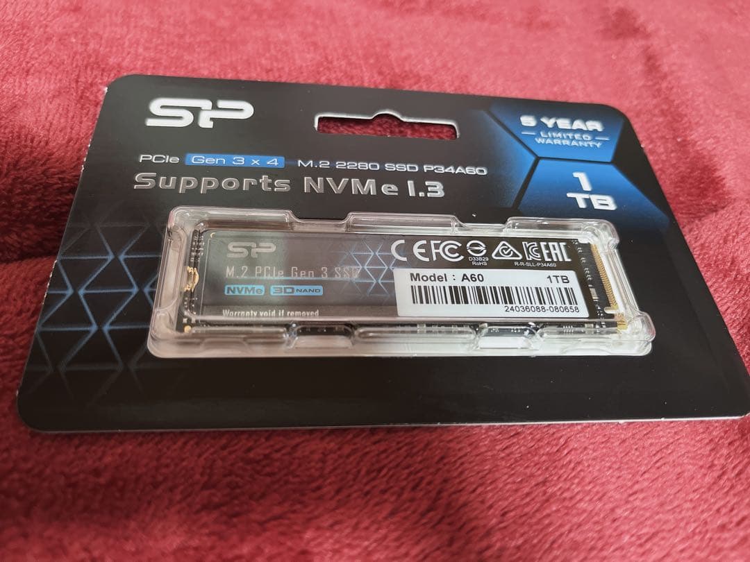 メモリー SP A60 1TB M.2 2280 SSD