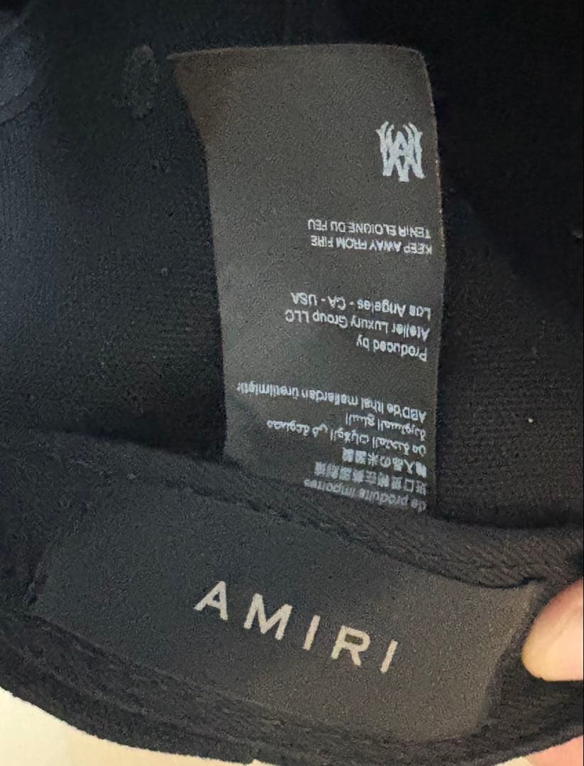 AMIRI ブラック ベースボールキャップ