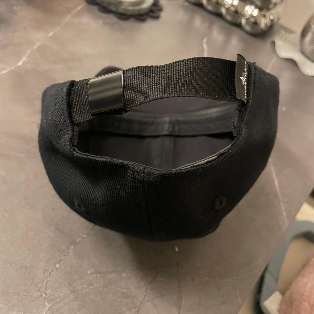 STONE  ストーンアイランド　キャップ　黒　ブラック　刺繍