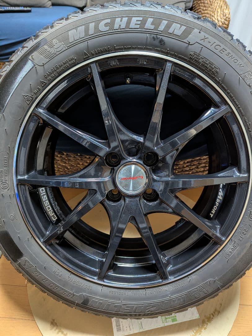 16インチ　アルミホイール　スタッドレス4本セット　ミシュラン　送料込み