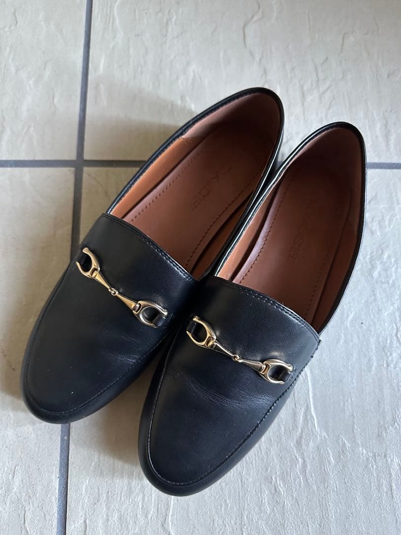 COACH コーチ　ブラックレザー ローファー　23.5cm 本日のみ値下げ中