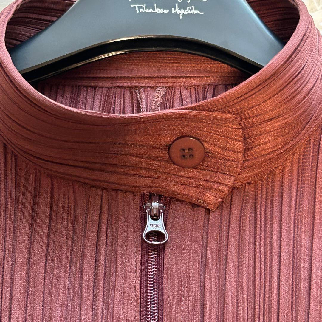 希少✨プリーツプリーズ ライダースジャケット シングル ダブルジップ