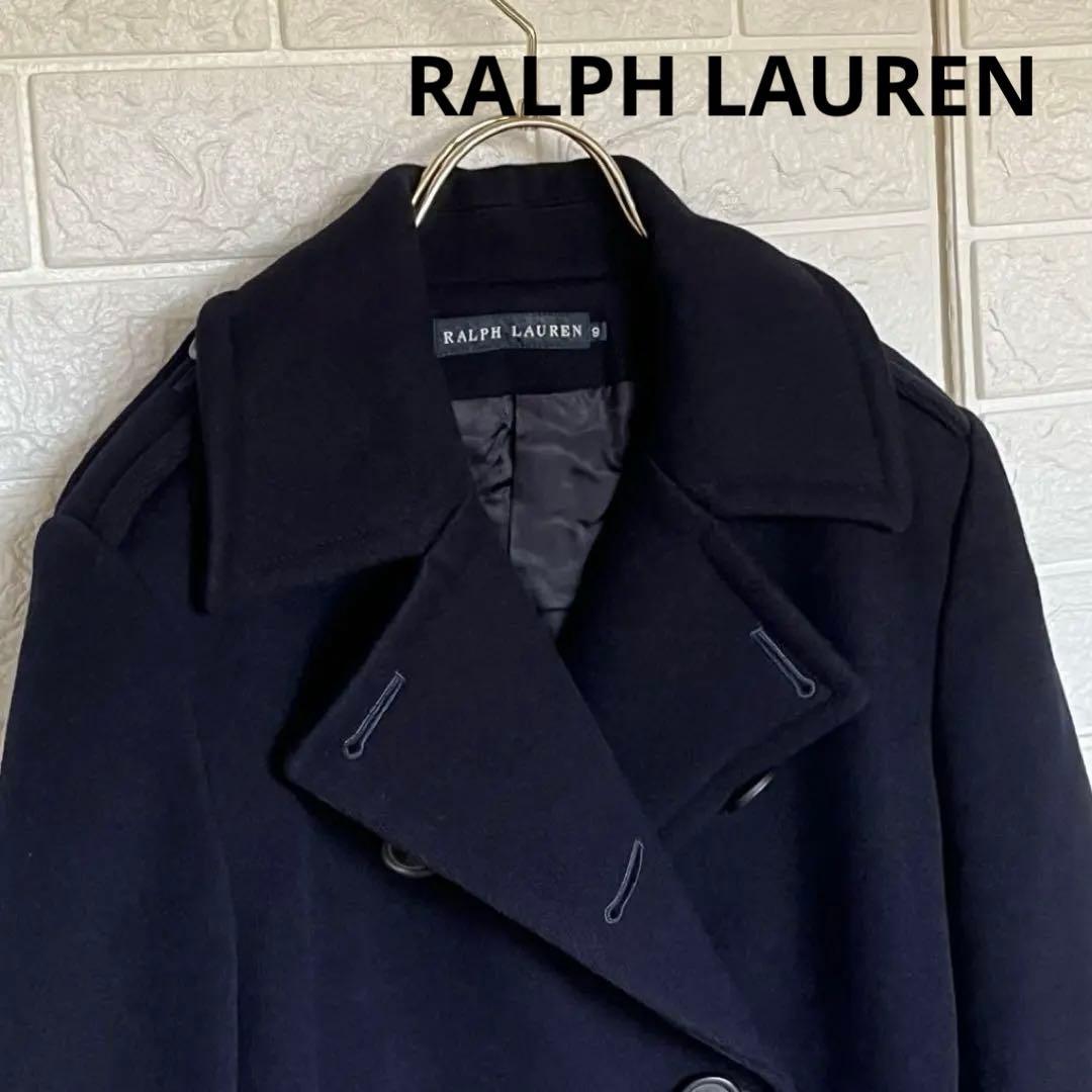 ラルフローレン　Pコート　ネイビー　日本製　ウール100% M