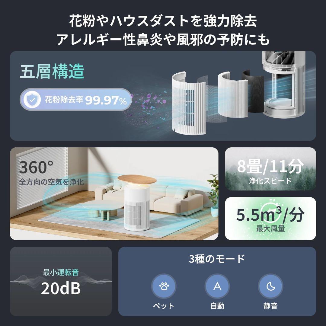 【新品未開封品】SwitchBot 空気清浄機 Table