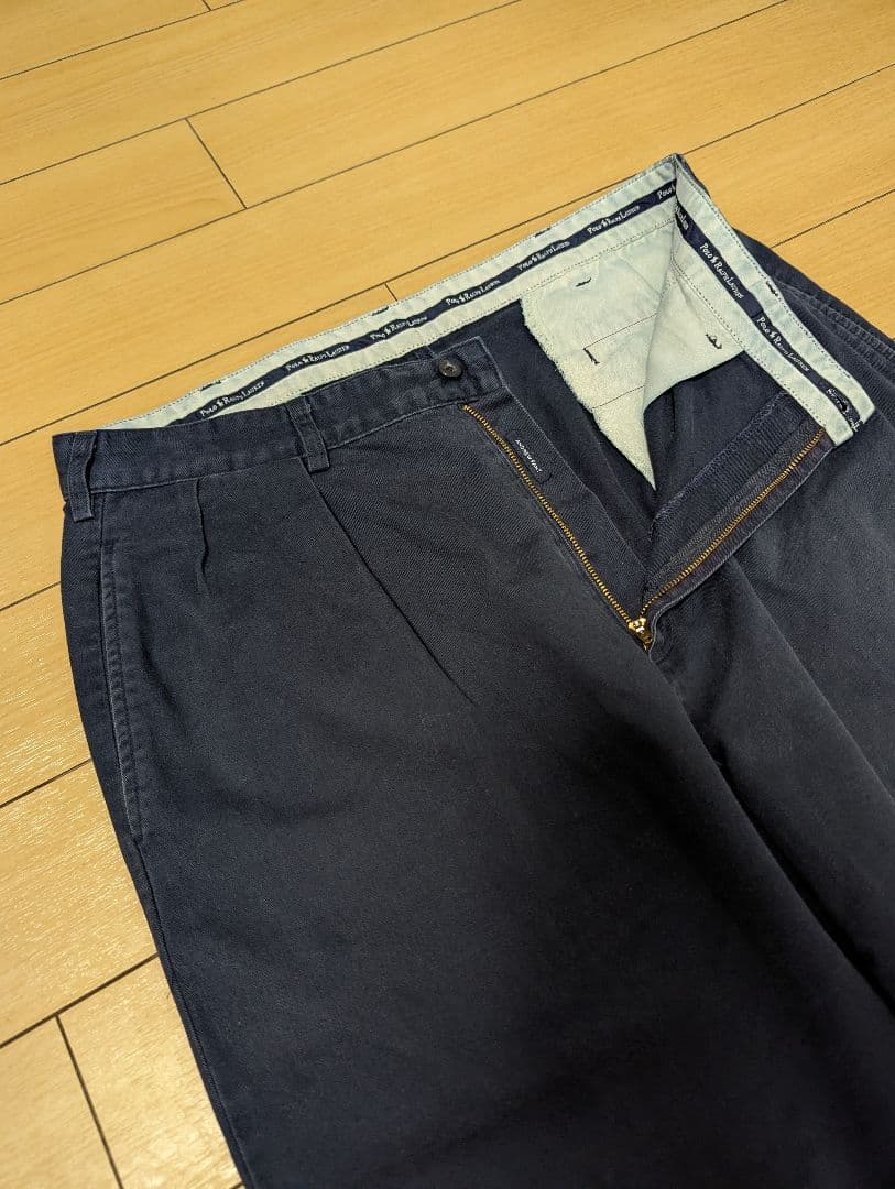 USA製　90s　ポロラルフローレン　ポロチノ　ネイビー　ANDREW PANT