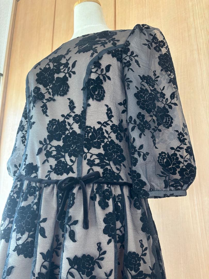 M's GRACY エムズグレイシー ワンピース 38 花柄 結婚式 フォーマル