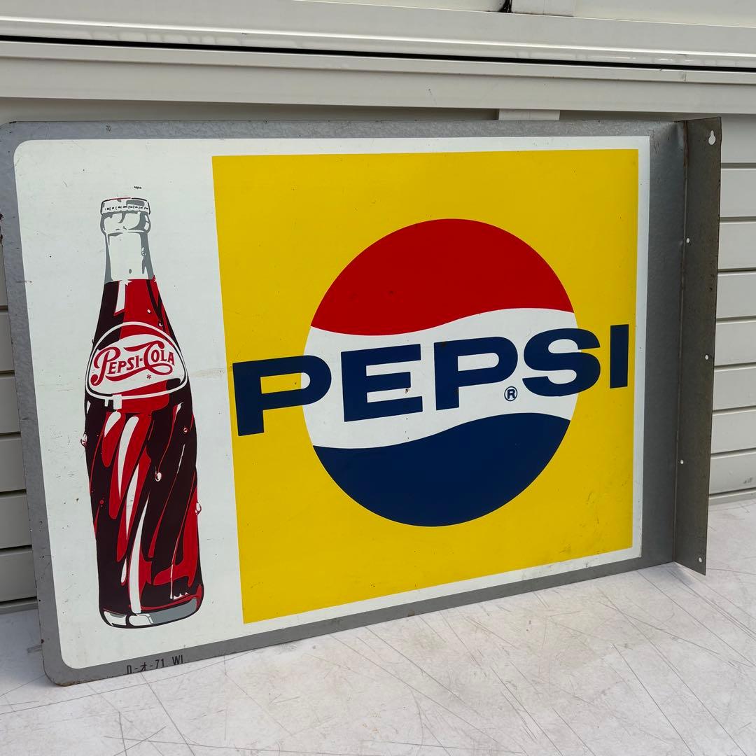 希少■昭和レトロ■状態良品■昔のペプシの看板■