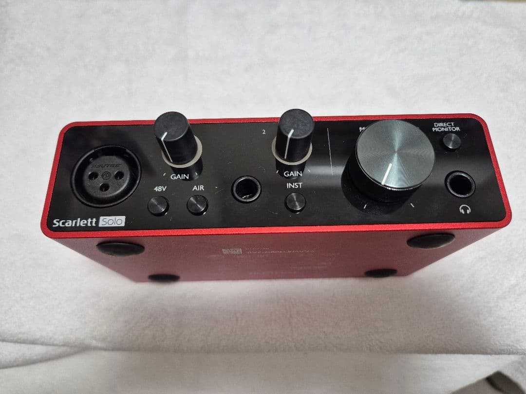 scarlett solo 3rd gen オーディオインターフェイス