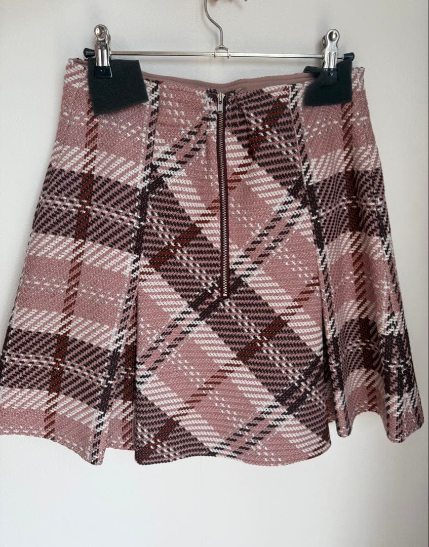 【新品未使用✨美品】SNIDELスナイデル ロービングチェックスカート ピンク2