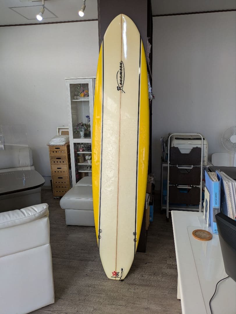 ファンボード クリーム色 ストライプデザイン　コナウィンドミッドレングス