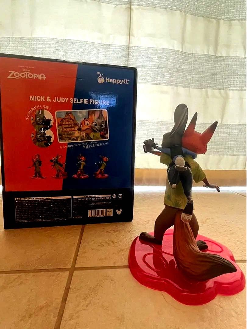 美品 Happyくじ A賞 ニック ジュディ セルフィーフィギュア ズートピア