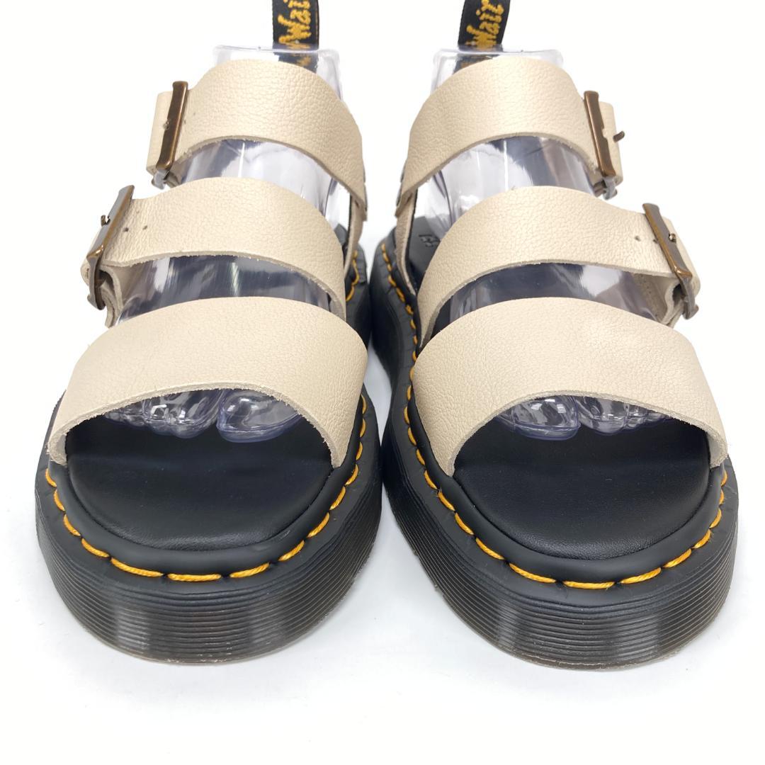 ドクターマーチン　GRYPHON QUAD　レザーストラップサンダル　ベージュ