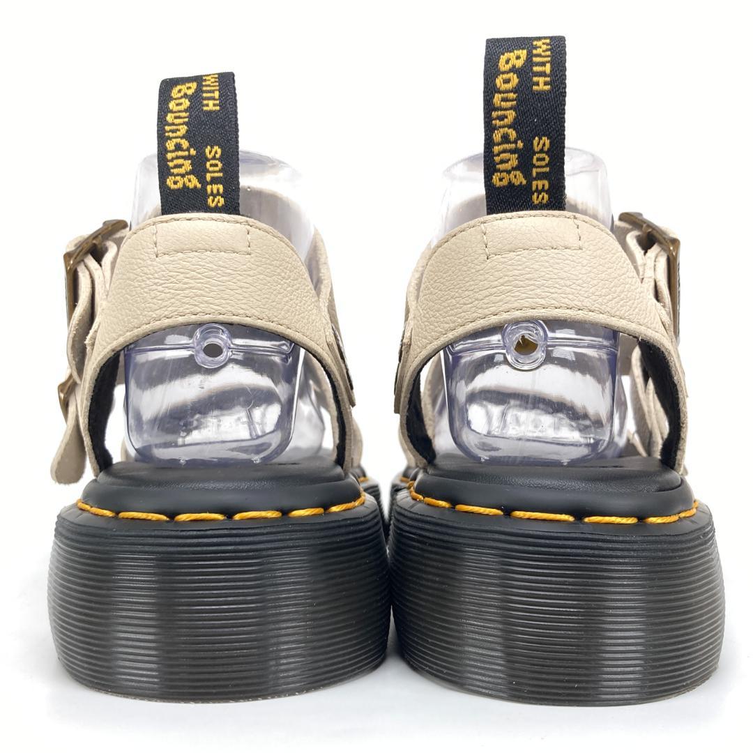 ドクターマーチン　GRYPHON QUAD　レザーストラップサンダル　ベージュ