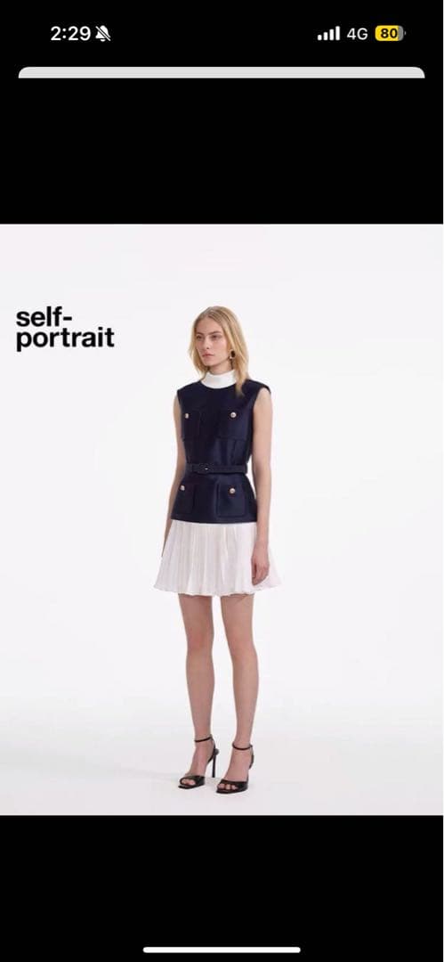 セルフポートレイト　切り替えワンピース