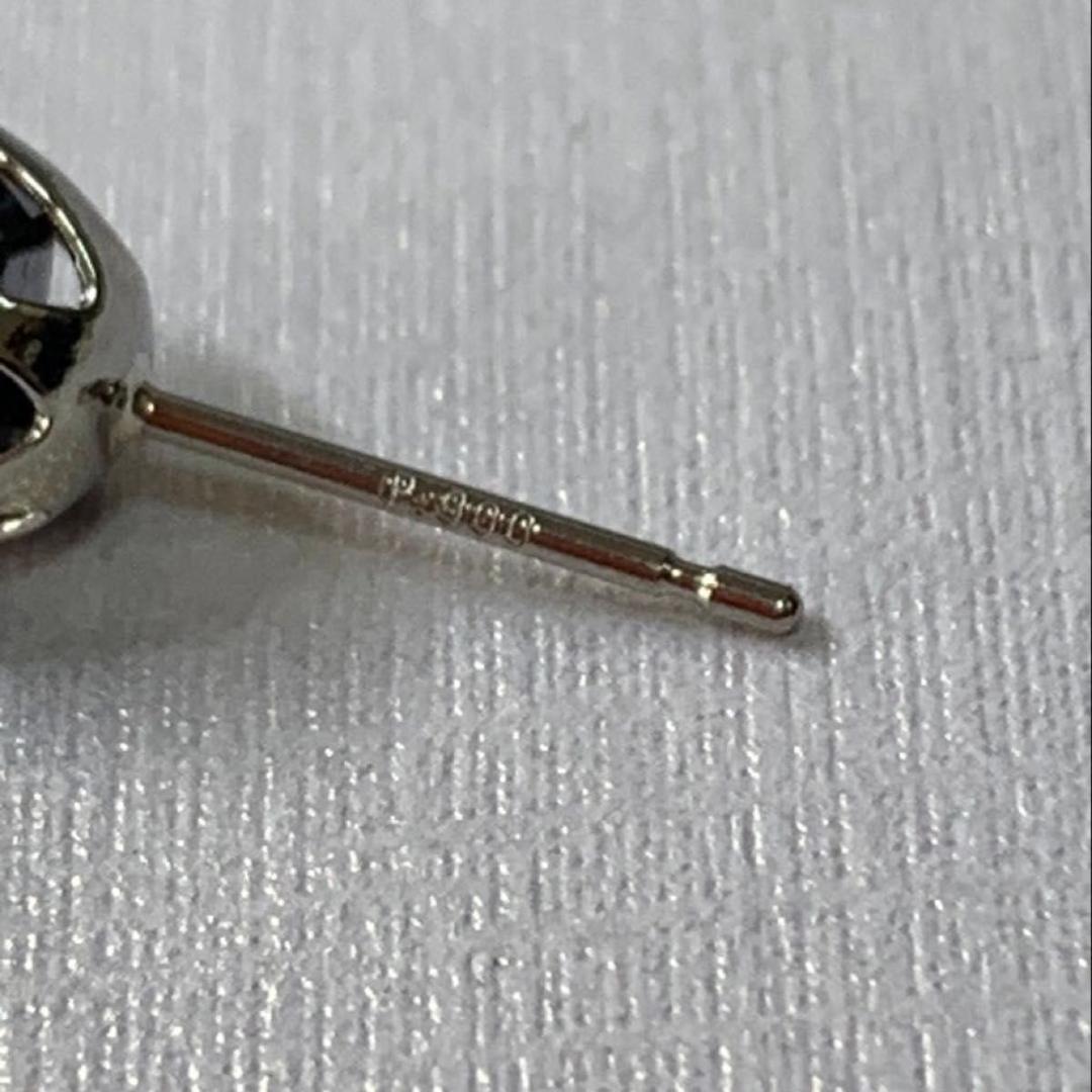 片耳　PTブラックダイヤモンドピアス1.0ct